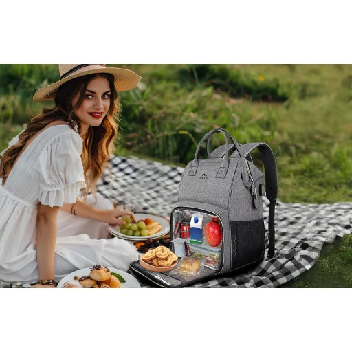 Matein 1368 Szürke, 15,6'' Laptop és Ebéd Hátizsák USB - 5