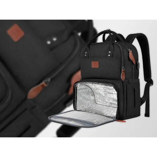 Laptop hátizsák / ebéd táska 15,6'' Matein 1162 USB fekete - 6