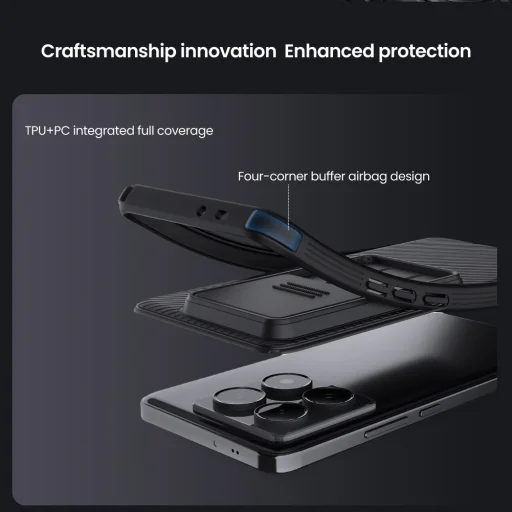  Xiaomi 14T Pro fekete Nillkin CamShield PRO kemény tok - 5