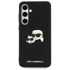 Karl Lagerfeld KLHCS24FEPGKLKCPK Samsung Galaxy S24 FE fekete/fekete kemény tok Monogram Karl&Choupette fej jelvény tok thumbnail