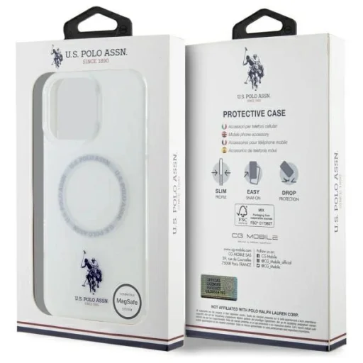 US Polo IML Ring MagSafe tok iPhone 16 Pro Max - Fehér - 8