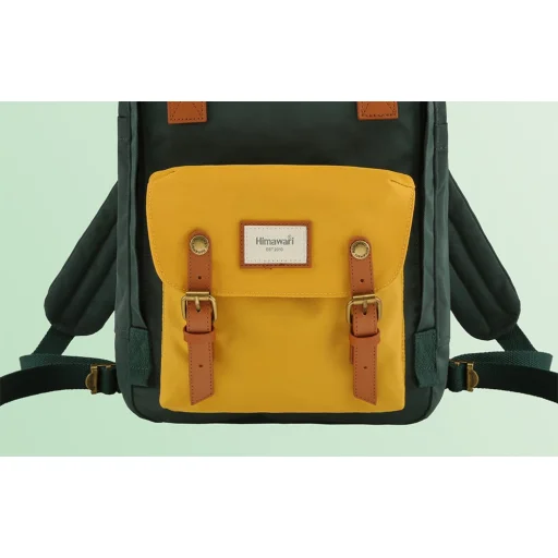 Laptop hátizsák 14'' Himawari 188L (zöld-sárga) - 5