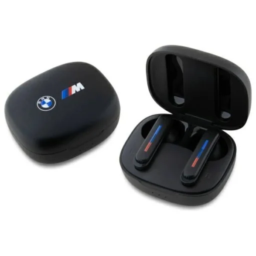 BMW Bluetooth fülhallgató BMBEMIATP20LOK TWS + dokkoló állomás fekete/fekete Logónyomással - 1