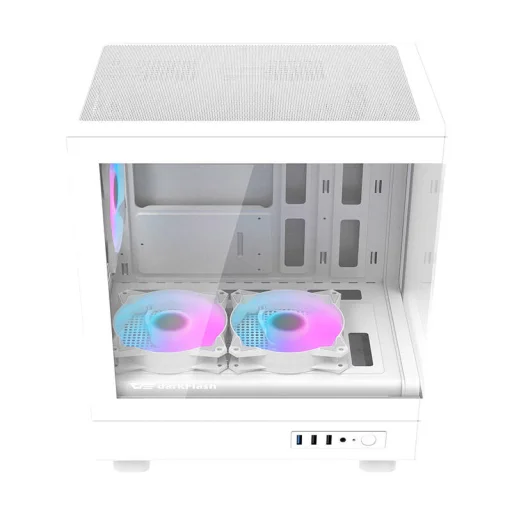 Darkflash Számítógép Ház DB330M + 3 aRGB ventilátor (fehér) - 5