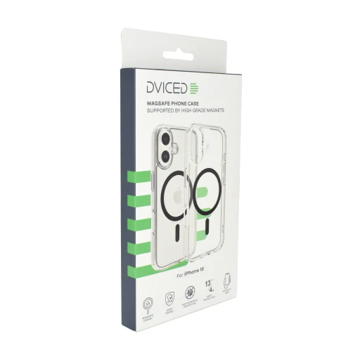  Dviced Magsafe iPhone 16 átlátszó tok - Fekete tok - 2
