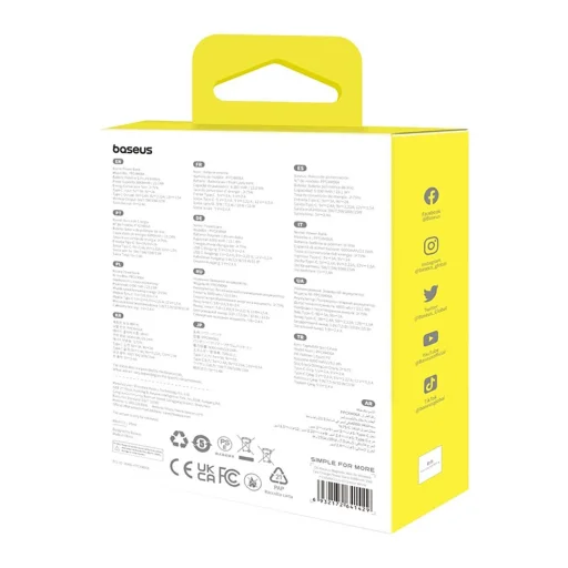 Baseus Magsafe Mini 6000mAh 20W powerbank kábellel Simple Series USB-C - fehér - 11