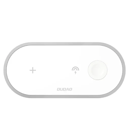 Dudao 3in1 Qi vezeték nélküli töltő Airpods/Apple Watch 38 mm/ okostelefon méretekhez fehér - 4