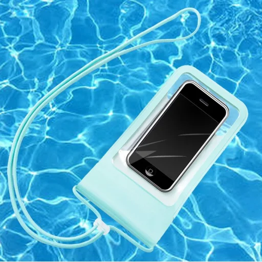 Vízálló telefontok nyakba akasztóval 6,6' bézs - 8