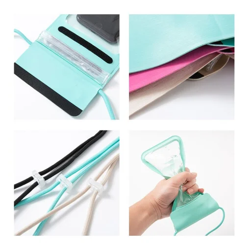 Vízálló telefontok nyakba akasztóval 6,6' bézs - 10