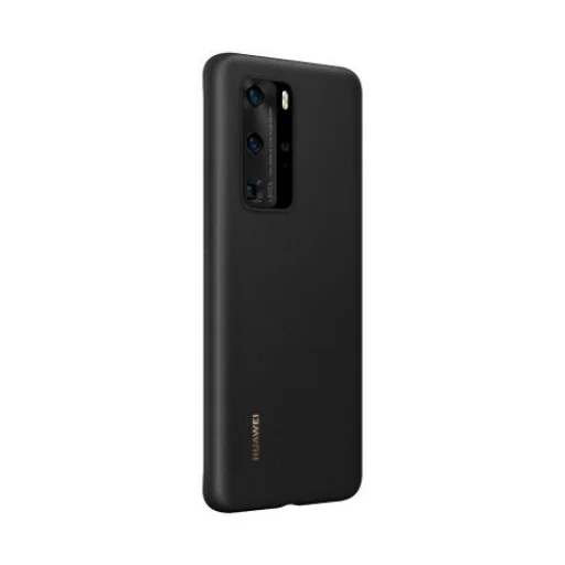 Huawei gyári flexibilis szilikon tok P40 fekete színben (51993719) - 3