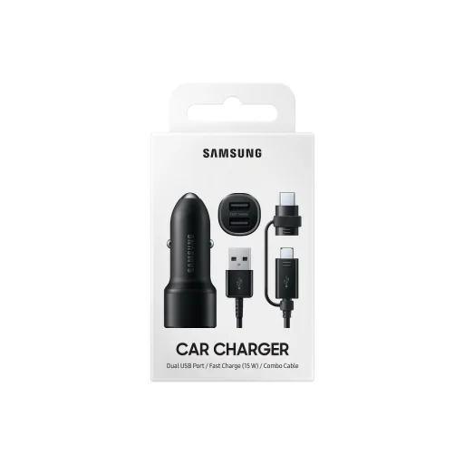 Samsung EP-L1100WBEGEU gyári univerzális autós szivargyújtós töltő 2x USB 15W fekete - 5