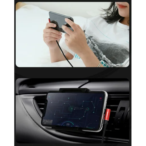 Baseus MVP 90 fokban döntött USB Type-C/Lightning kábel PD 18W 2m piros (CATLMVP-A09) - 17