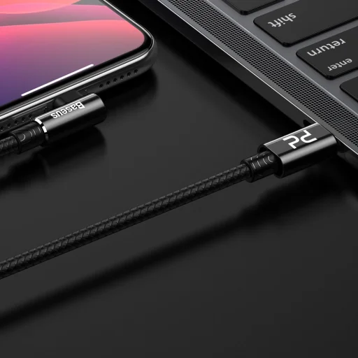 Baseus MVP 90 fokban döntött USB Type-C/Lightning kábel PD 18W 2m piros (CATLMVP-A09) - 8