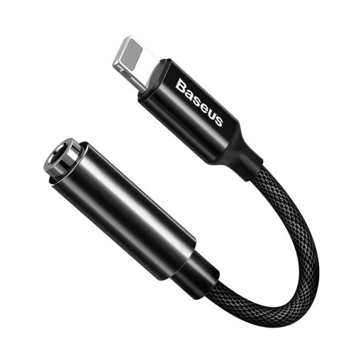 Baseus L3 Lightning - 3.5 mm jack audio átalakító adapter fekete (CALL3-01) - 2