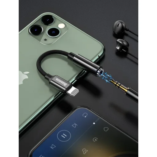 Baseus L3 Lightning - 3.5 mm jack audio átalakító adapter fekete (CALL3-01) - 8