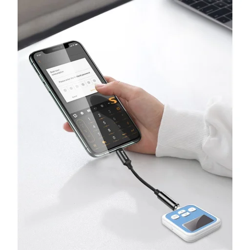 Baseus L3 Lightning - 3.5 mm jack audio átalakító adapter fekete (CALL3-01) - 16