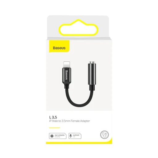 Baseus L3 Lightning - 3.5 mm jack audio átalakító adapter fekete (CALL3-01) - 17
