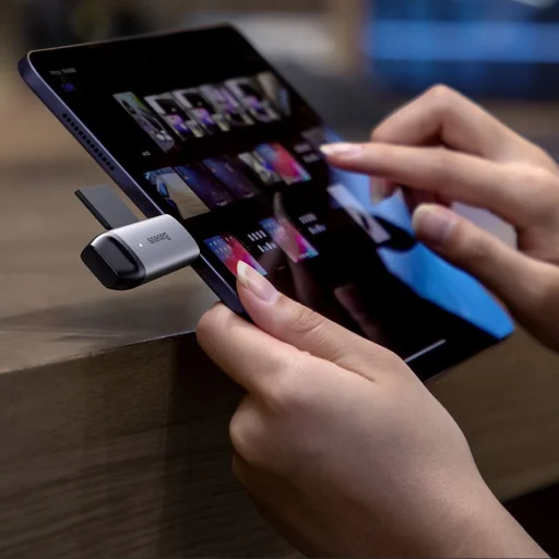 Baseus 2in1 USB 3.0/ USB Type C kártyaolvasó micro SD / SD szürke (CADKQ-B0G) - 11