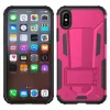 Zizo Hybrid Transformer ütésálló tok kihajtható támasztékkal iPhone X rózsaszín-fekete színben thumbnail