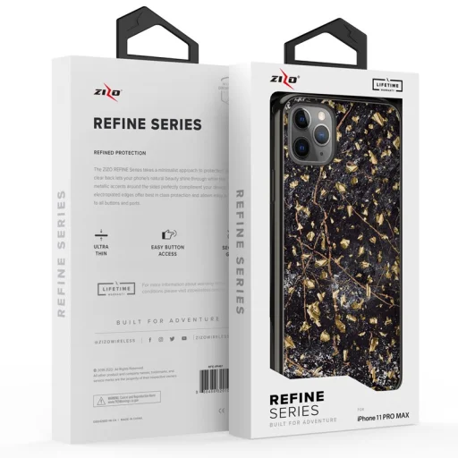 Zizo Refine ütésálló tok iPhone 11 Pro Max fekete márványmintás - 2