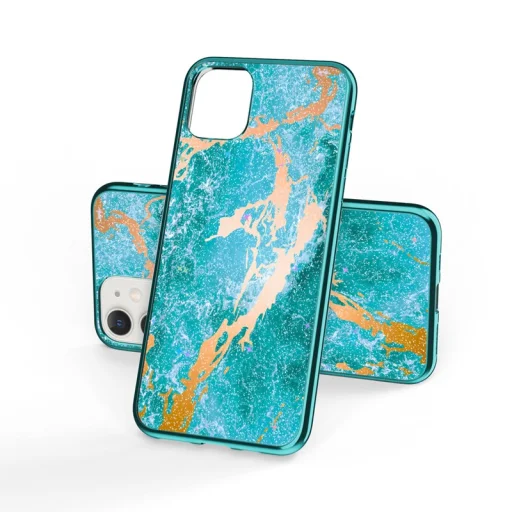 Zizo Refine ütésálló tok iPhone 11 óceánkék márványmintás - 4