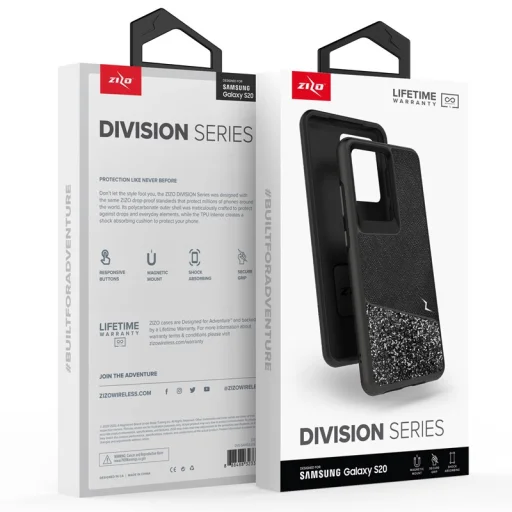 Zizo Division ütésálló tok Samsung Galaxy S20 fekete színben - 2