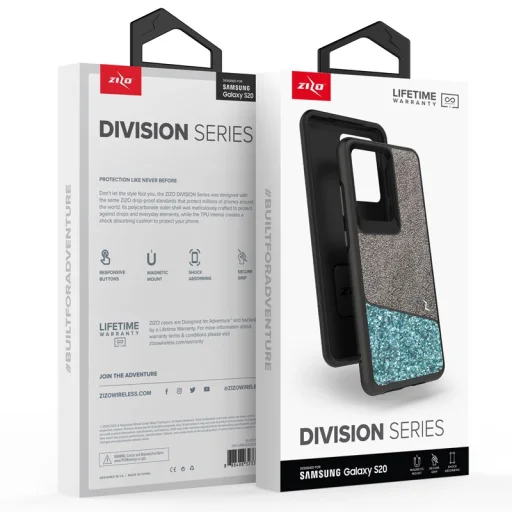 Zizo Division ütésálló tok Samsung Galaxy S20 fekete-menta színben - 2