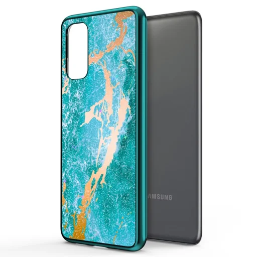 Samsung Galaxy S20 Zizo Refine ütésálló tok óceánkék márványmintás - 7