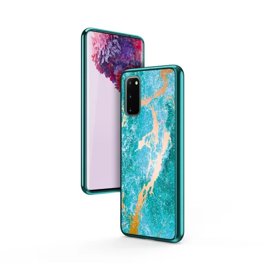 Samsung Galaxy S20 Zizo Refine ütésálló tok óceánkék márványmintás - 4