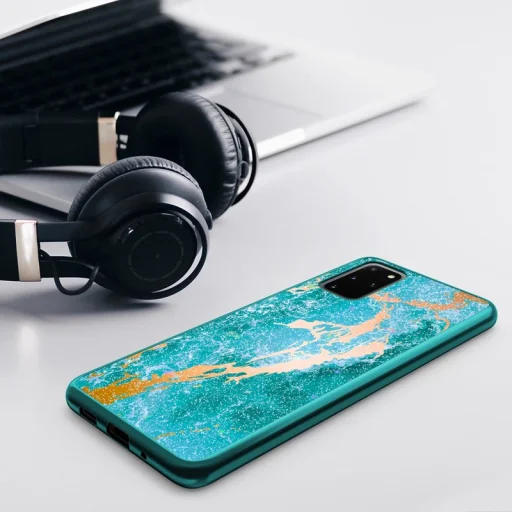 Zizo Refine ütésálló tok Samsung Galaxy S20 Plus óceánkék márványmintás - 3