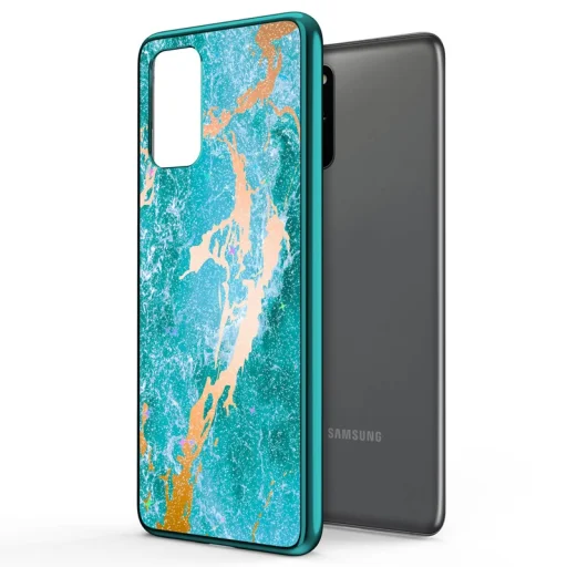 Zizo Refine ütésálló tok Samsung Galaxy S20 Plus óceánkék márványmintás - 4