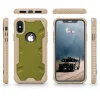 Zizo Proton katonai minősítésű ütésálló tok + üvegfólia iPhone X sivatagi barna-zöld színben thumbnail