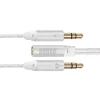 Dudao 4 pólusú 3.5mm mini jack ( aljzat ) - 2x 3.5mm mini jack ( csatlakozó ) AUX 20cm kábel ezüst (L11R) thumbnail