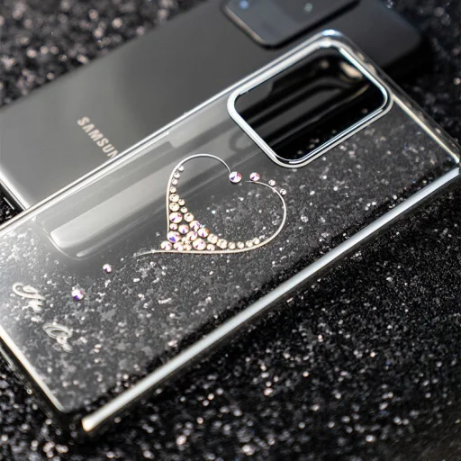 Kingxbar Wish tok Swarovski kristály díszítéssel Samsung S20+ Plus ezüst színben - 13