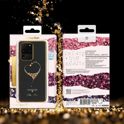 Kingxbar Wish tok Swarovski kristály díszítéssel Samsung S20+ Plus ezüst színben - 16