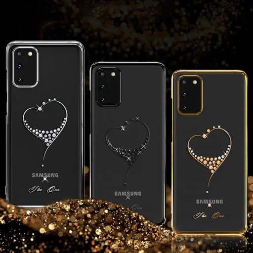 Kingxbar Wish tok Swarovski kristály díszítéssel Samsung S20+ Plus ezüst színben - 3