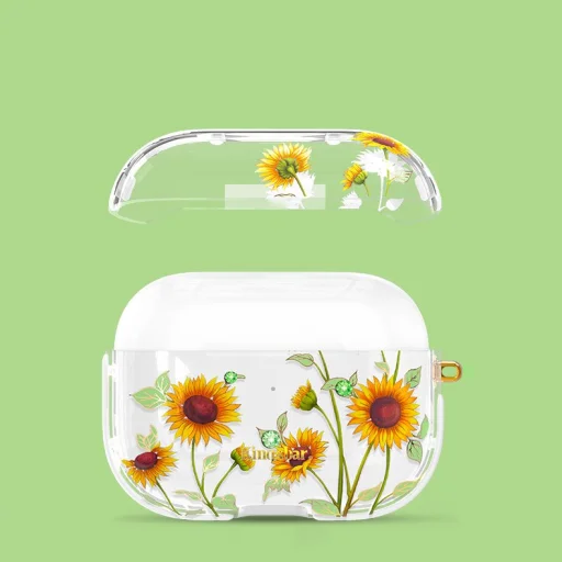 Kingxbar Spring AirPods Pro 1/2 tok Swarovski kristály díszítéssel Sunflowers - 10