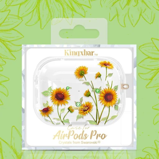 Kingxbar Spring AirPods Pro 1/2 tok Swarovski kristály díszítéssel Sunflowers - 13
