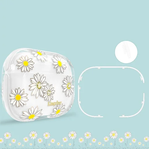 Kingxbar Spring AirPods Pro 1/2 tok Swarovski kristály díszítéssel Daisy - 5