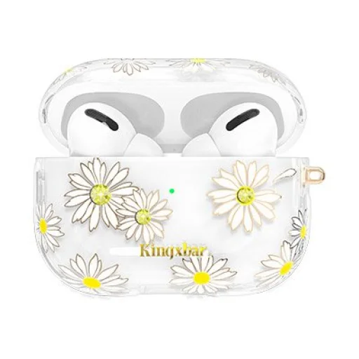 Kingxbar Spring AirPods Pro 1/2 tok Swarovski kristály díszítéssel Daisy - 1