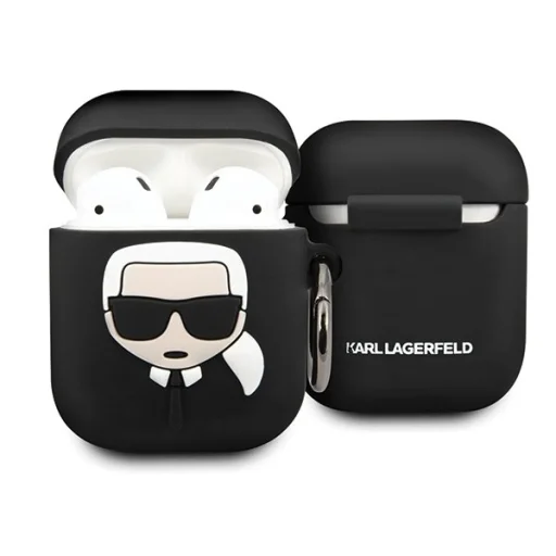 Karl Lagerfeld AirPods 1/2 szilikon tok Ikonik KLACCSILKHBK - 1