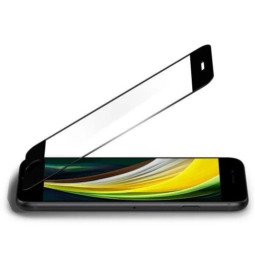 iPhone 7/8/SE 2020 / SE 2022 ochranné sklo Spigen ALM Glass.Fc čierne - 2