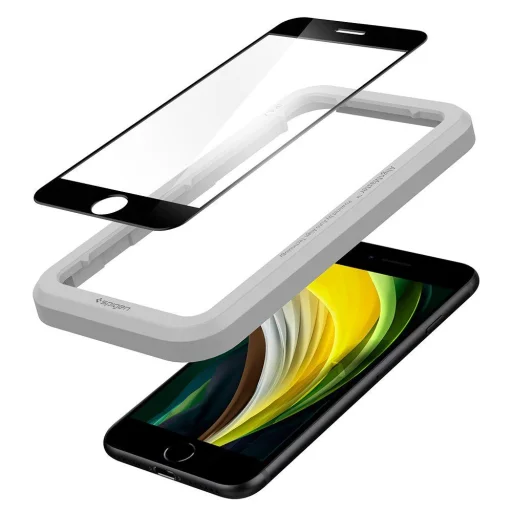 iPhone 7/8/SE 2020 / SE 2022 ochranné sklo Spigen ALM Glass.Fc čierne - 4