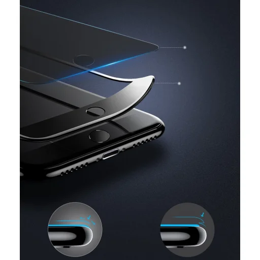 Baseus 2x 0.23 mm 9H Anti-Spy kijelzővédő üvegfólia iPhone SE 2020 / 8 / 7 fehér (SGAPIPH8N-ATG02) - 9