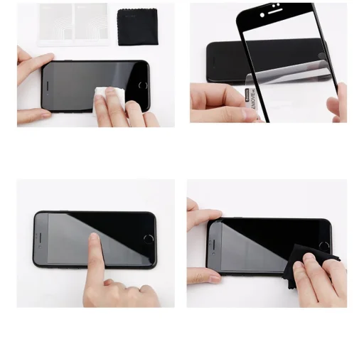 Baseus 2x 0.23 mm 9H Anti-Spy kijelzővédő üvegfólia iPhone SE 2020 / 8 / 7 fehér (SGAPIPH8N-ATG02) - 19