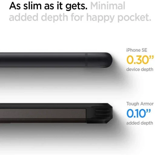 iPhone 7/8/ SE 2020/ SE 2022 Spigen Tough Armor tok kihajtható támasszal Gunmetal (ACS00949) - 3