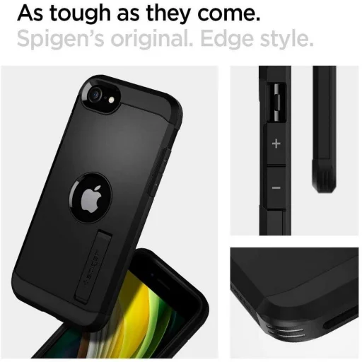 iPhone 7/8/SE 2020 / SE 2022 Spigen Tough Armor tok kihajtható támasszal fekete - 6