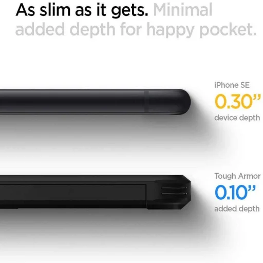 iPhone 7/8/SE 2020 / SE 2022 Spigen Tough Armor tok kihajtható támasszal fekete - 3