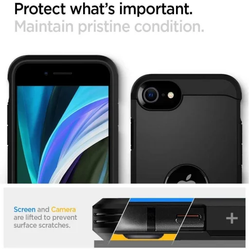 iPhone 7/8/SE 2020 / SE 2022 Spigen Tough Armor tok kihajtható támasszal fekete - 4