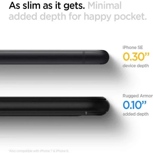 iPhone 7/8/SE 2020 / SE 2022 Spigen Rugged armor tok fekete - 4